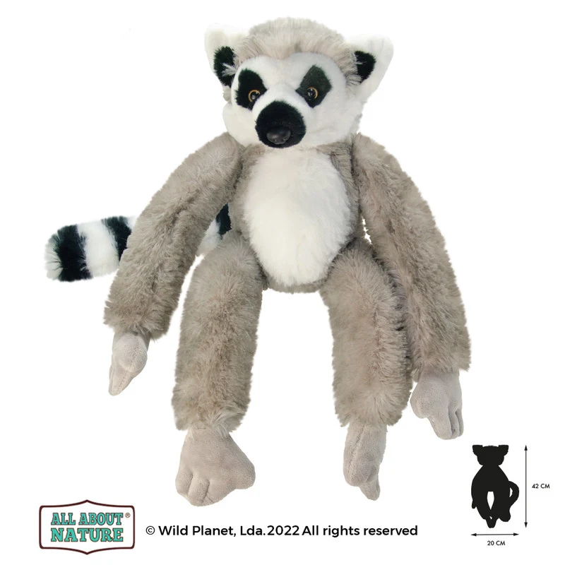 Wild Planet Ring Tailed Lemur Soft Plush Stuffed Animal Toy - K7523