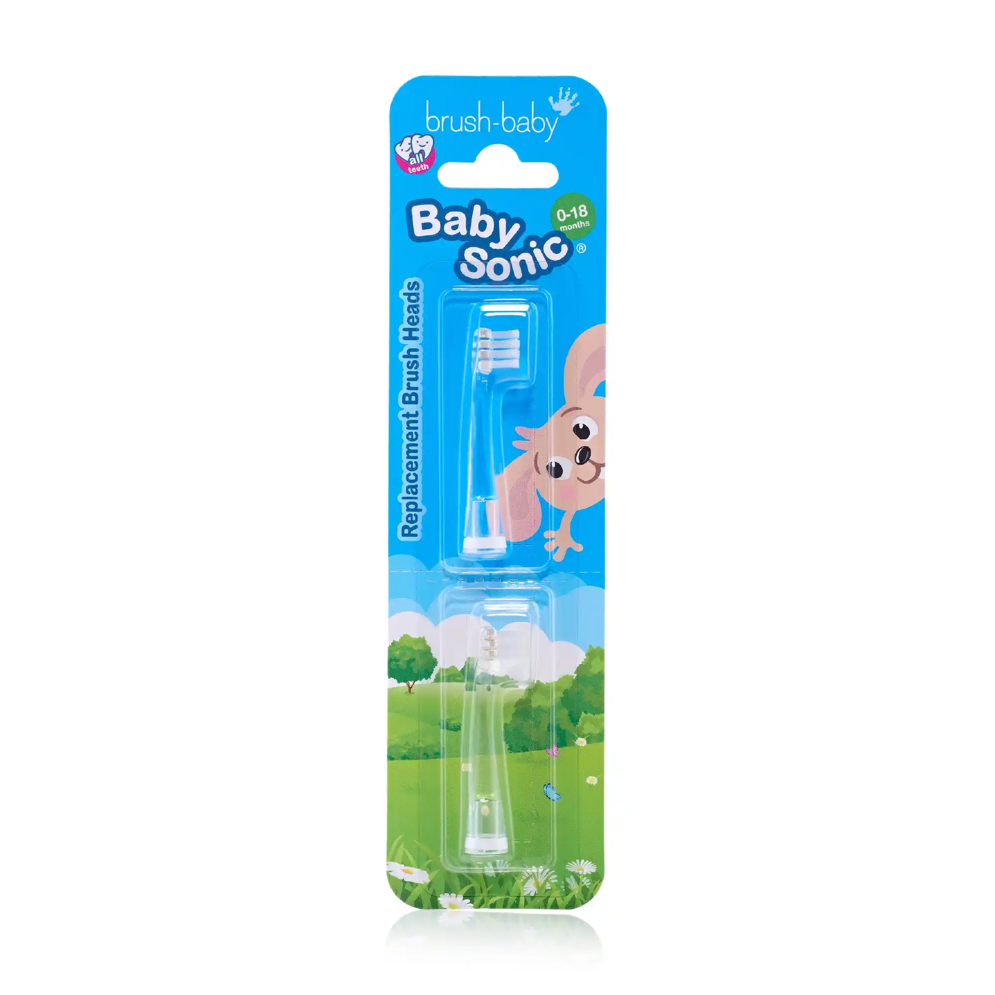 Brush-Baby BabySonic Electric Toothbrush Replacement Heads 0 to 18 Months 2 Pack - BRB052 - Image 3