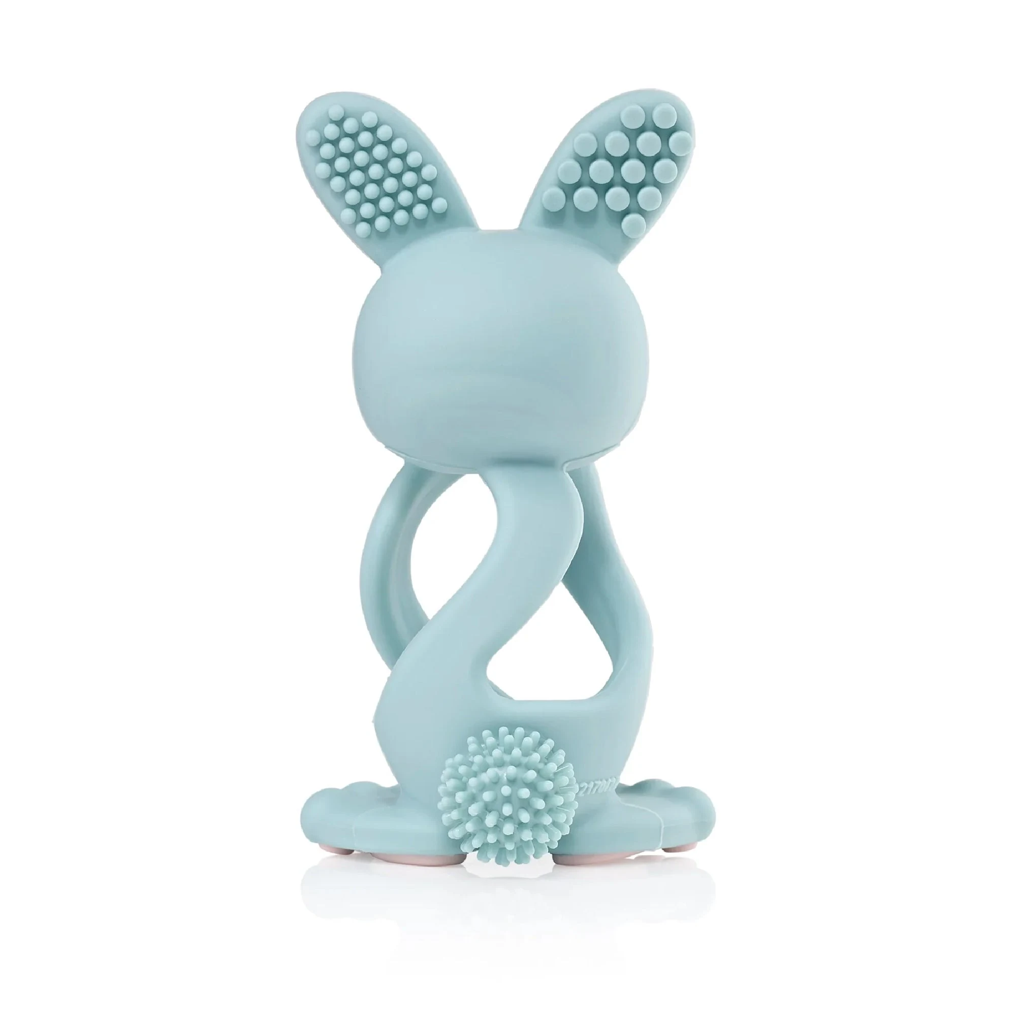 Brush-Baby Bobbie Bunny 3D Silicone Teething Rattle Toy Eucalyptus - BRB407 - Image 4