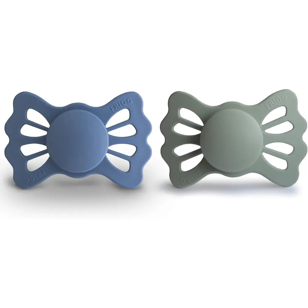 Frigg Lucky Symmetrical Silicone Baby Pacifier Ocean View Sage Size 2 Pack Of 2 - FRG101959