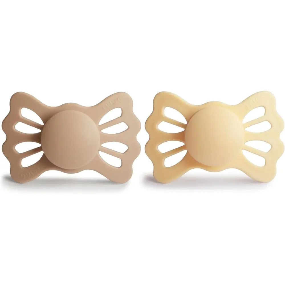 Frigg Lucky Symmetrical Silicone Baby Pacifier Pale Daffodil Silky Size 2 Pack Of 2 - FRG100500 - Image 2