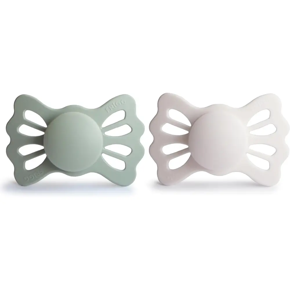 Frigg Lucky Symmetrical Silicone Baby Pacifier Sage Silver Gray Size 2 Pack Of 2 - FRG100492 - Image 2