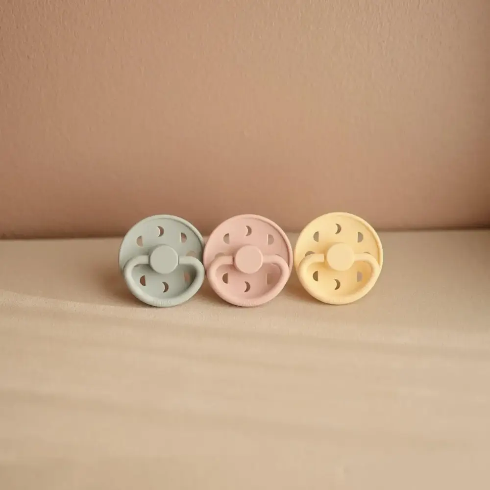 Frigg Moon Phase Silicone Baby Pacifier Cream Sage Size 2 Pack Of 2 - FRG75292421 - Image 4