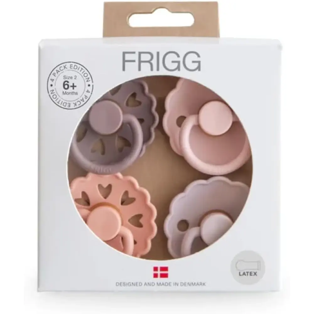 Frigg Round Latex Baby Pacifier Sunset Bliss Size 2 Pack Of 4 - FRG101886