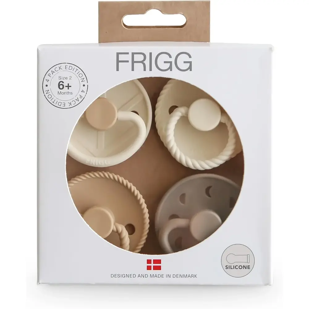 Frigg Round Silicone Baby Pacifier Crystal Sparkle Size 2 Pack Of 4 - FRG101892