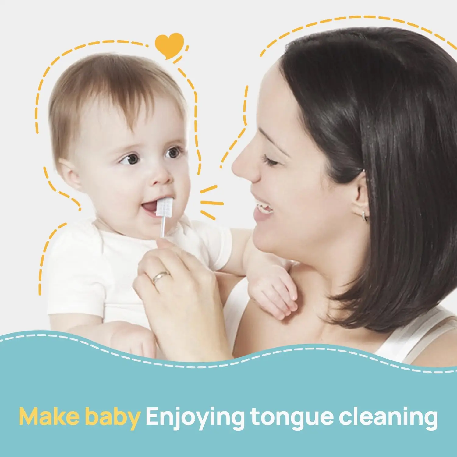Papablic Baby Tongue Cleaner Baby Oral Disposable Infant Mouth 0-2 Years Pack Of 40 - PAP-000001L1 - Image 7