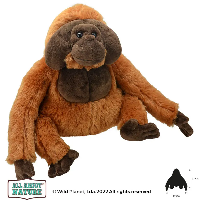 Wild Planet Orangutan Monkey Ape Soft Plush Stuffed Animal Toy - K8237