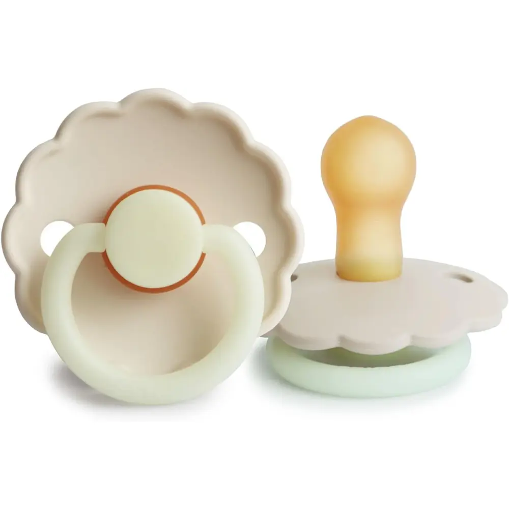 Frigg Daisy Latex Baby Pacifier Cream Night Size 1 - FRG76021448