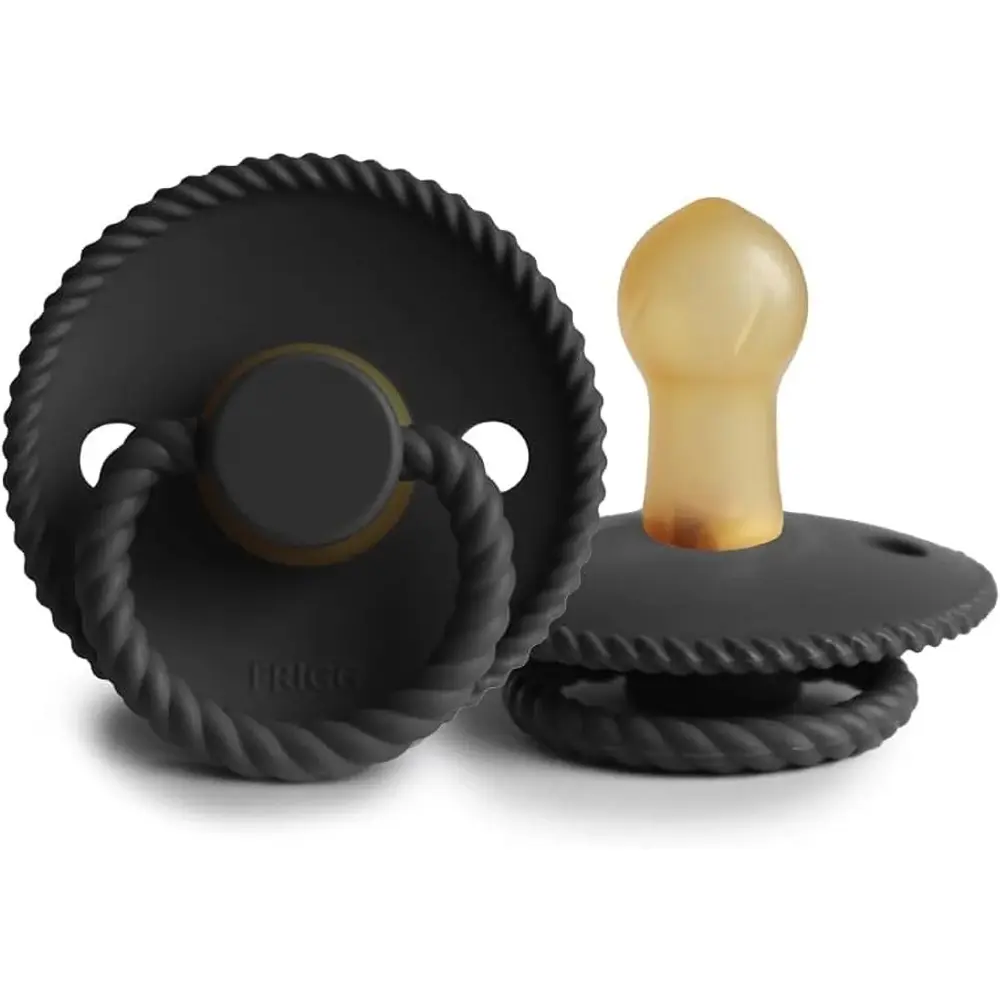 Frigg Rope Latex Baby Pacifier Jet Black Size 1 - FRG10270