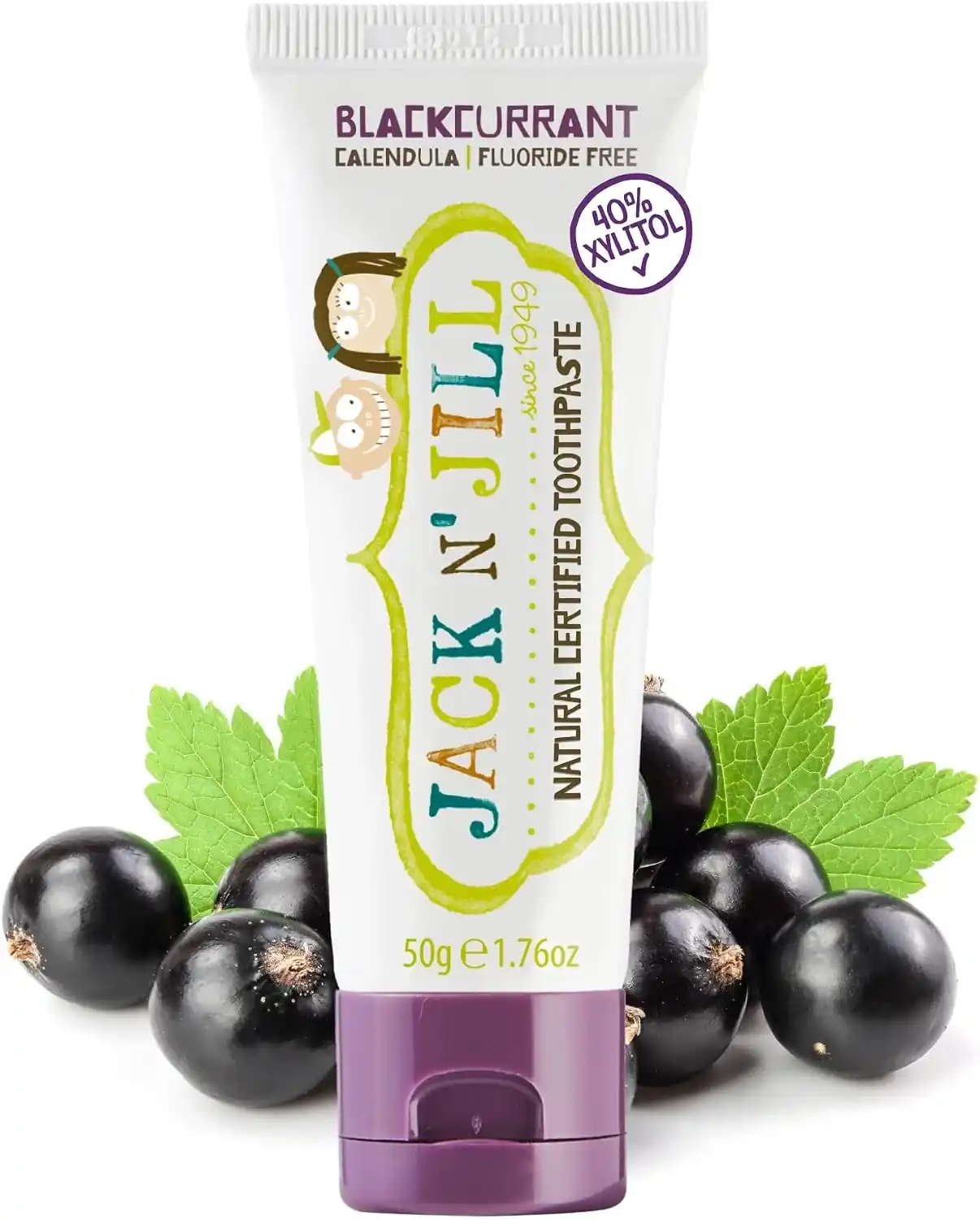 Jack N Jill Natural Toothpaste Blackcurrant Ecocert Naturally Certified 50g - JNJ101010