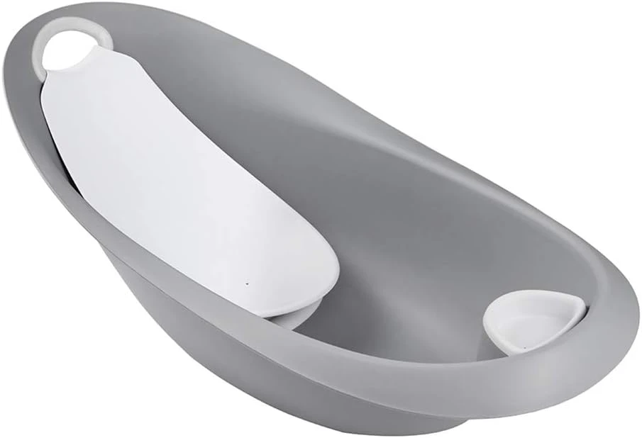 Keeeper Baby Bath With Soft Handle Plug And Bath Chair Stars Grey - 7875013019600JA