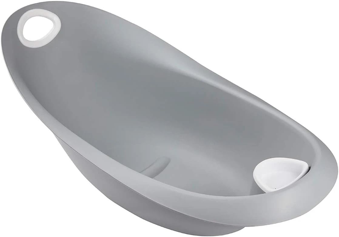 Keeeper Baby Bath With Soft Handle Plug And Bath Chair Stars Grey - 7875013019600JA - Image 2
