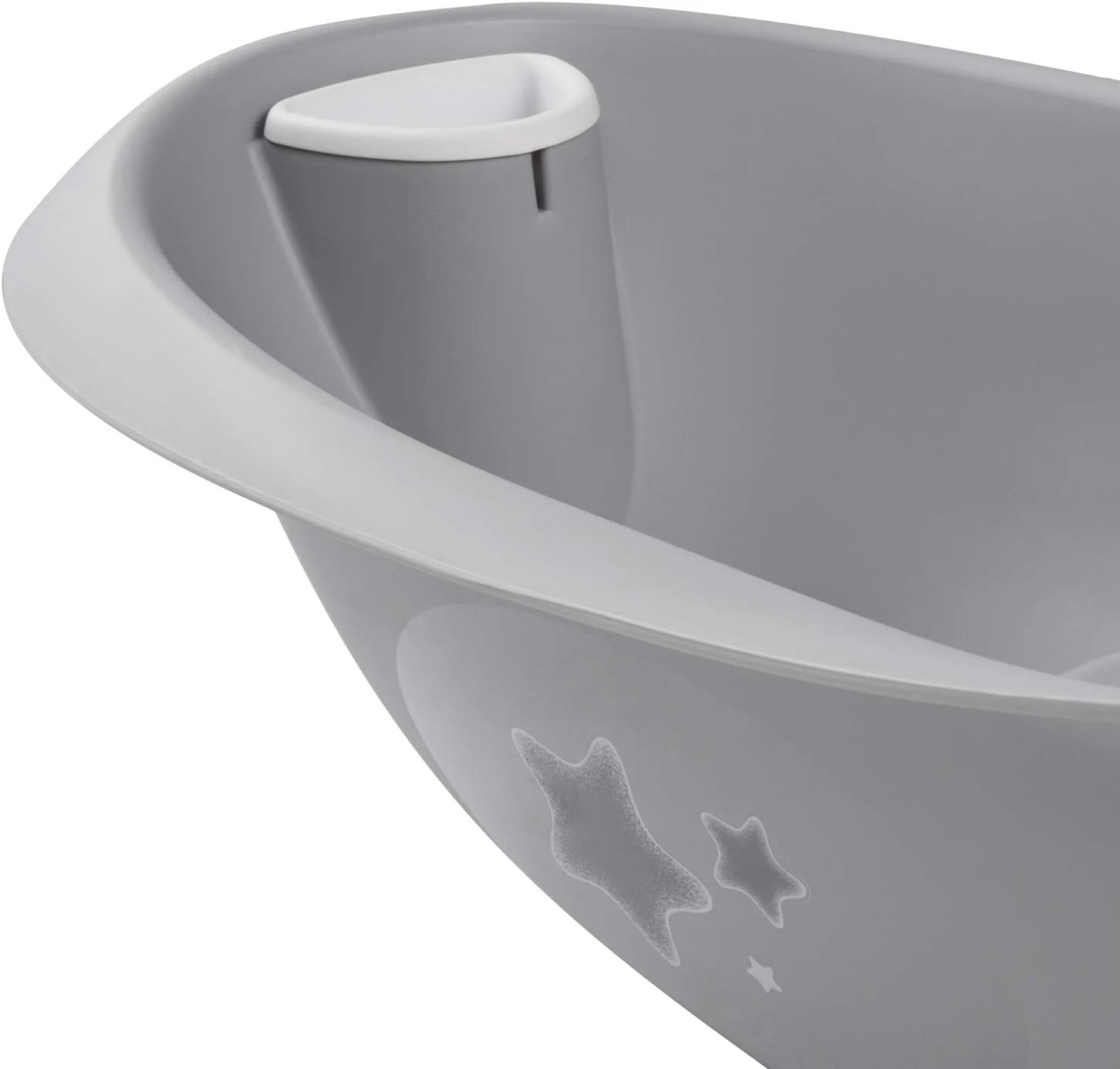 Keeeper Baby Bath With Soft Handle Plug And Bath Chair Stars Grey - 7875013019600JA - Image 3