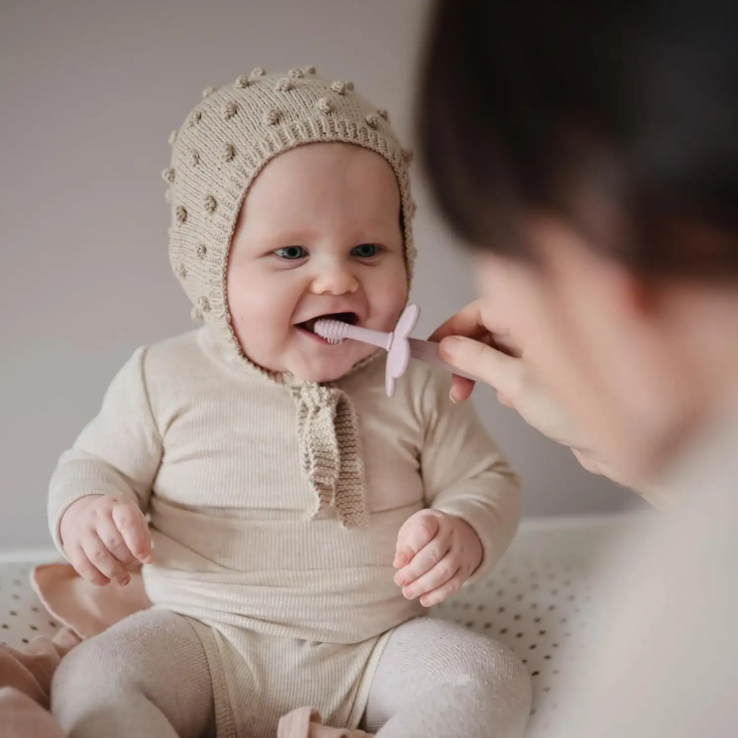 Mushie Flower Training Toothbrush Blush - MU2530019 - Image 5