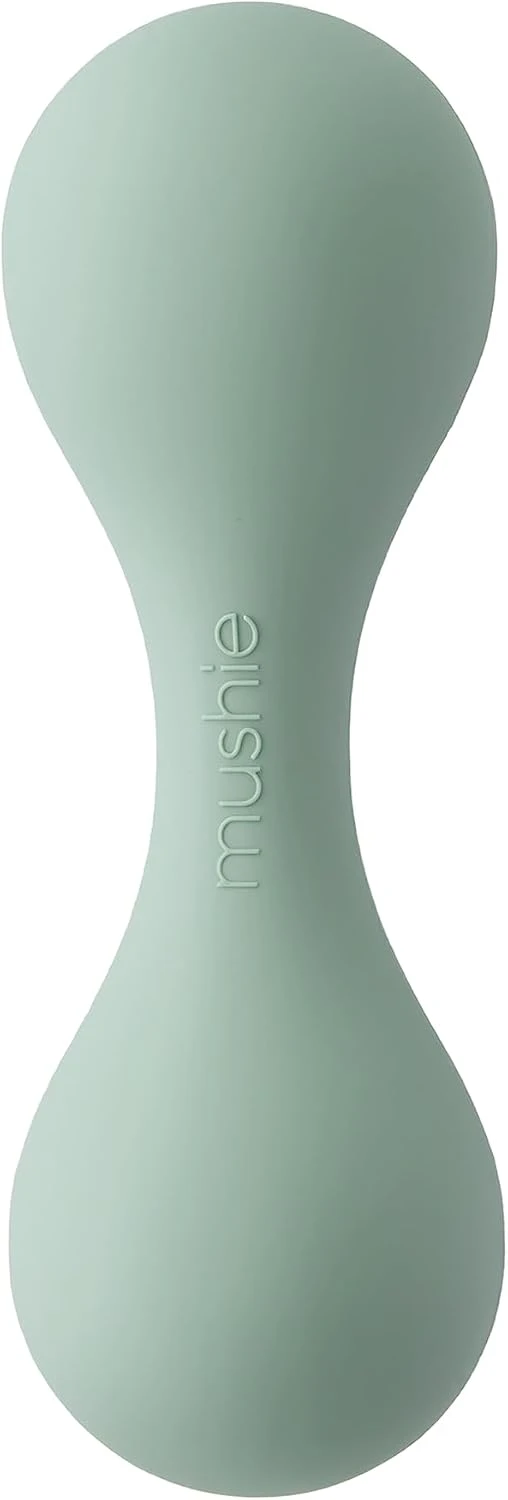 Mushie Silicone Baby Rattle Toy Cambridge Blue - MU101057