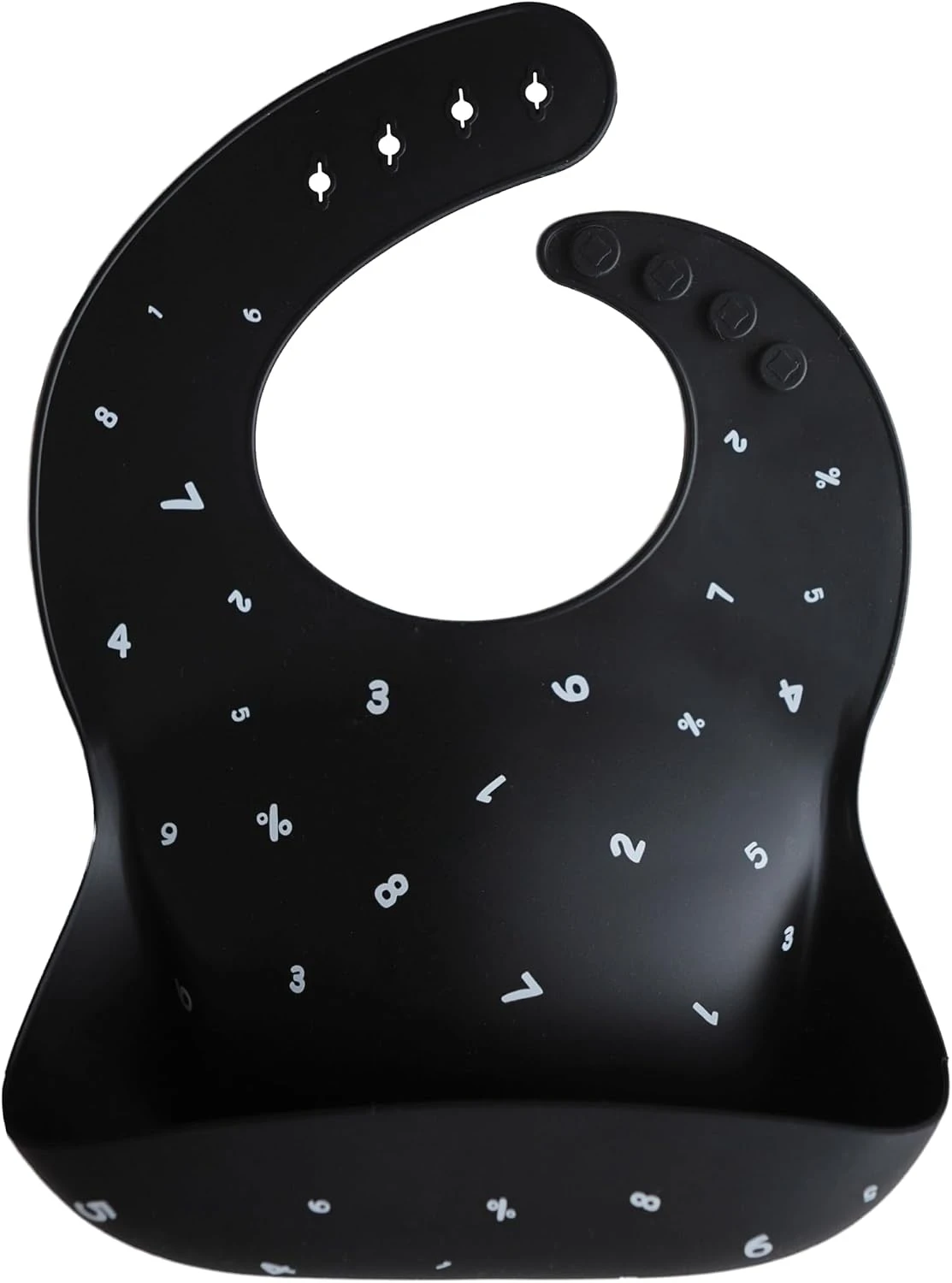 Mushie Silicone Bib Black Numbers - MUS120001