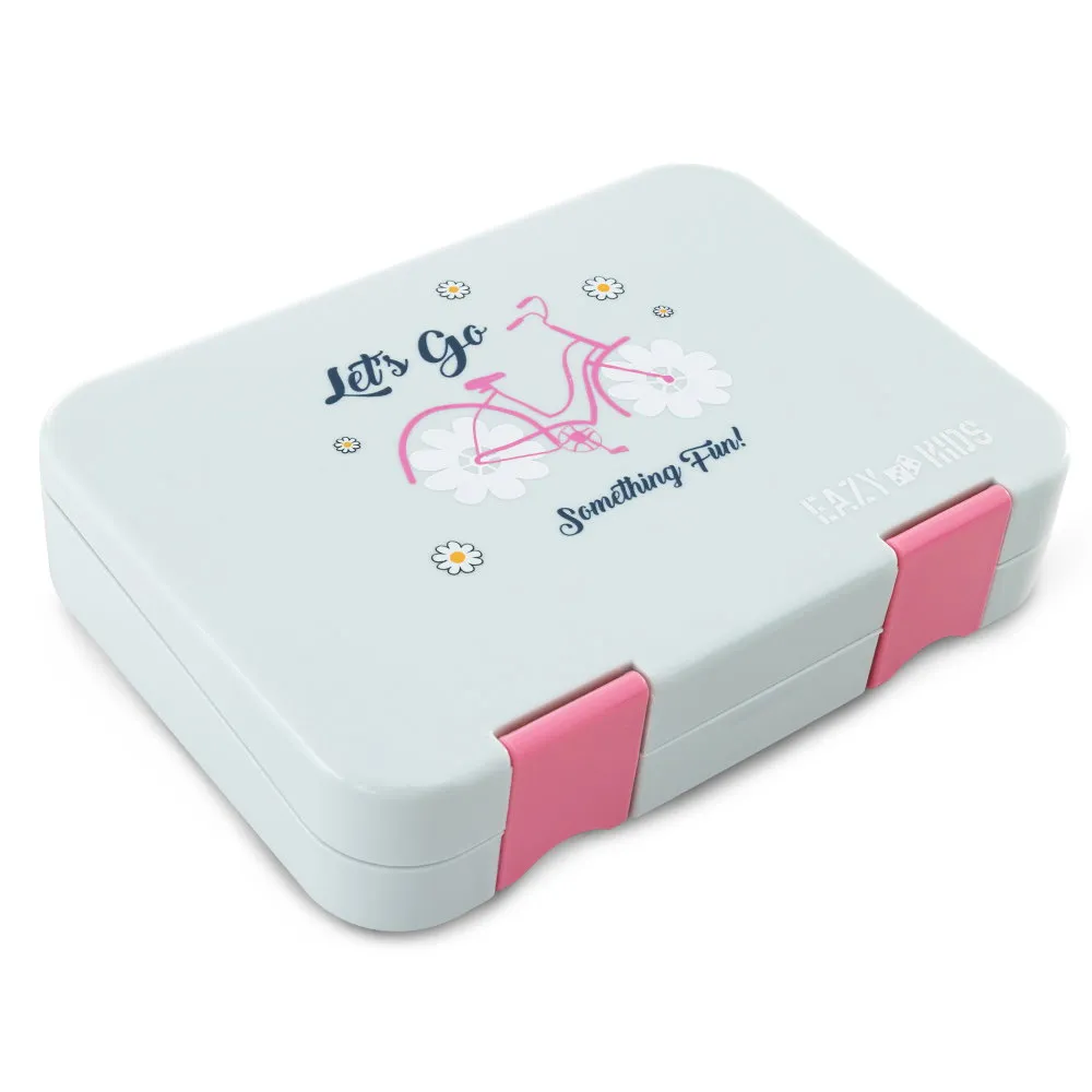 Eazy Kids 4 Compartment Bento Lunch Box Leakproof BPA Free Food Container - EZ_4COMLB_BICYGR - Image 6