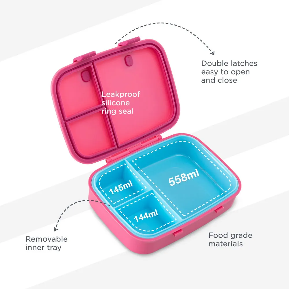 Hydrobrew Smart Serve Bento Lunch Box Berry Blush 847ml - HB_LBPP3COMP800_PI - Image 4