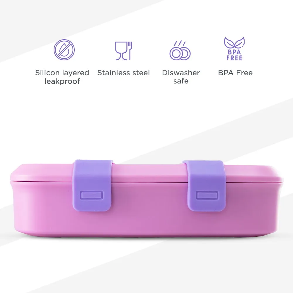 Hydrobrew Smart Serve Bento Lunch Box Candy Lilac 847ml - HB_LBPP3COMP800_PU - Image 5