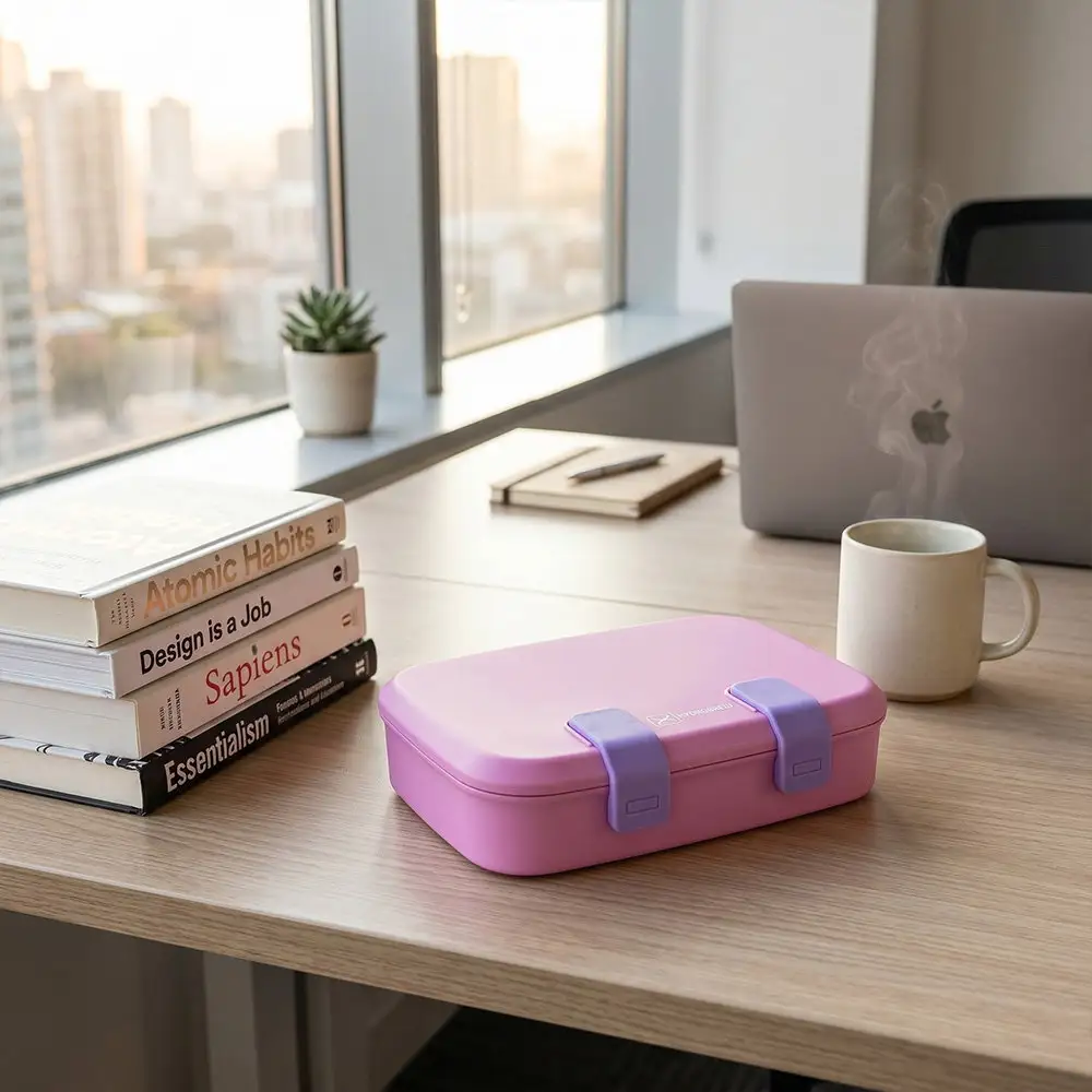 Hydrobrew Smart Serve Bento Lunch Box Candy Lilac 847ml - HB_LBPP3COMP800_PU - Image 6