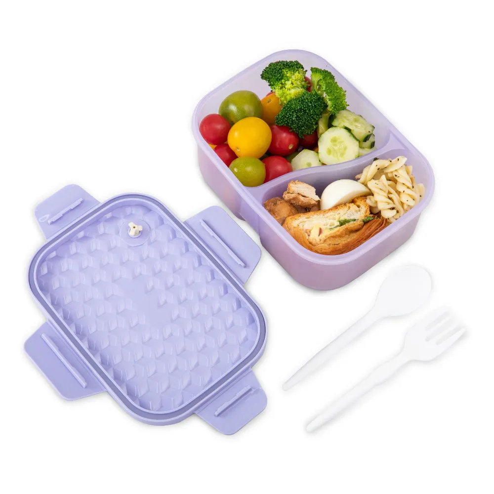 Hydrobrew Smart Serve Bento Lunch Box Lavender Diamond 1100ml - HB_LB2COMPP_PU - Image 5