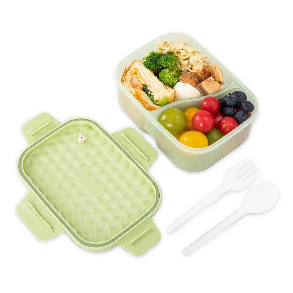 Hydrobrew Smart Serve Bento Lunch Box Sage Diamond 1100ml - HB_LB2COMPP_GR - Image 5