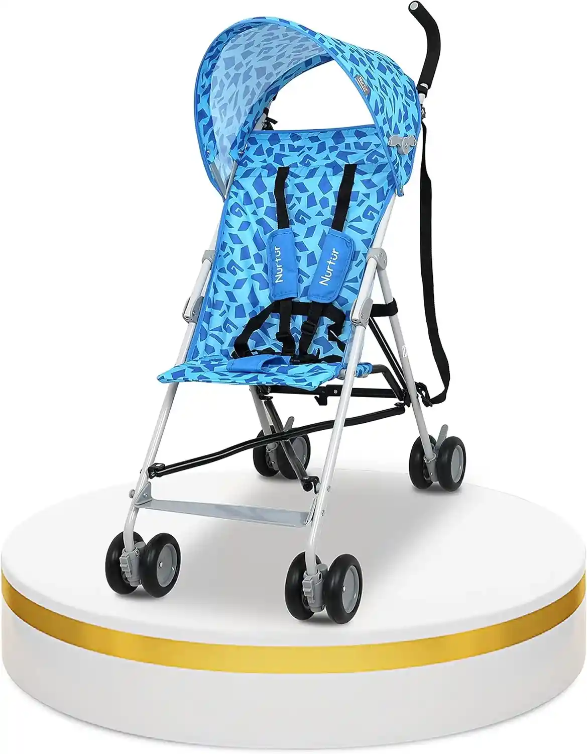 Nurtur Rex Lightweight Stroller Compact Fold Sun Canopy Light Blue 6-36 Months - B801FT-NR10 - Image 7