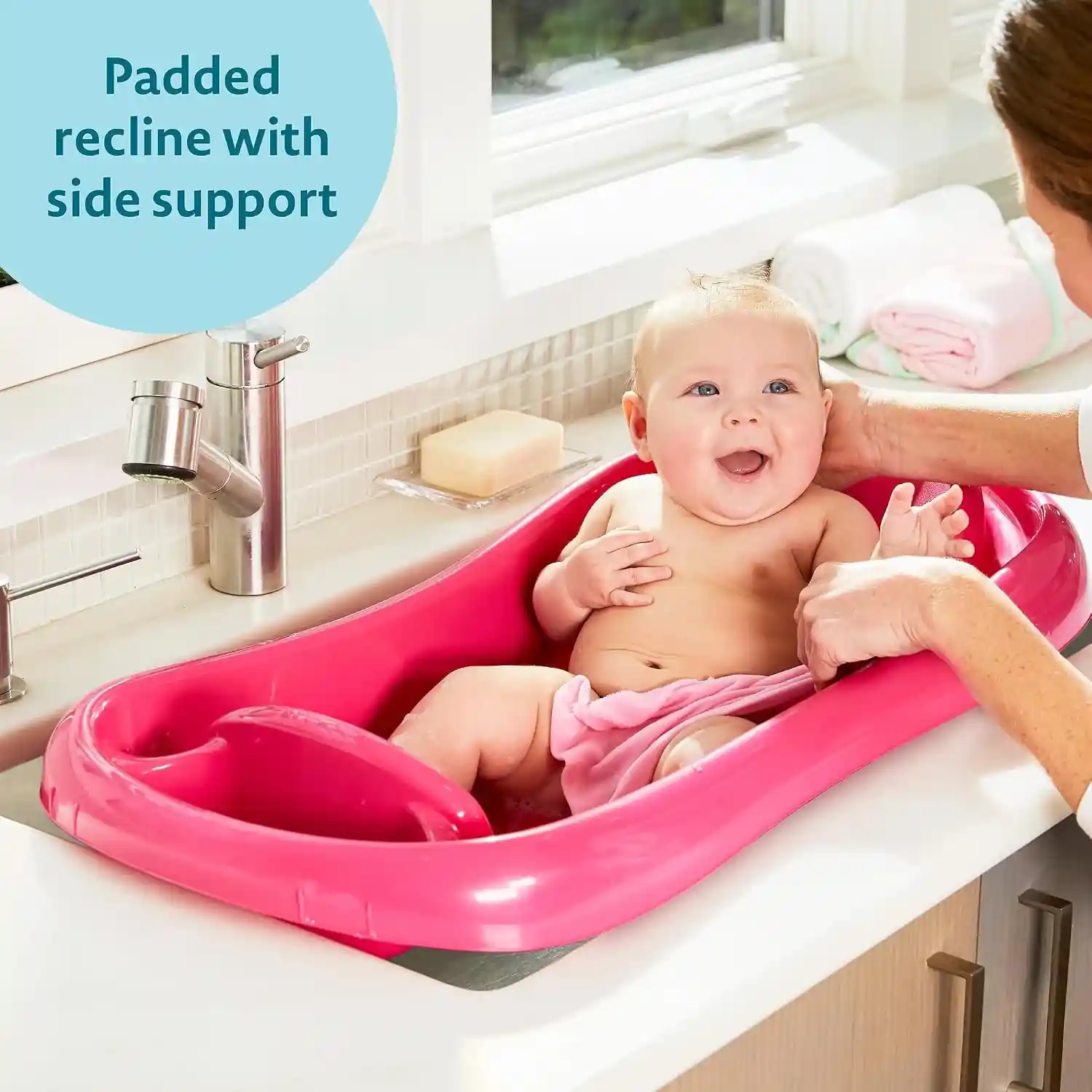 The First Years Sure Comfort To-toddler Tub Pink Newborn - Y7135 - Image 5