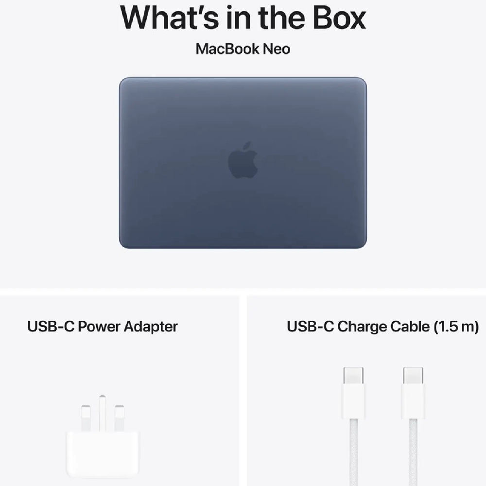 Apple MacBook Neo 13-Inch Laptop & Magic Mouse Bundle - A18 Pro 6-Core CPU, 8GB RAM, 256GB SSD, macOS Tahoe, Indigo, MHFF4 + Magic Mouse USB-C Wireless Multi-Touch, White - Image 7