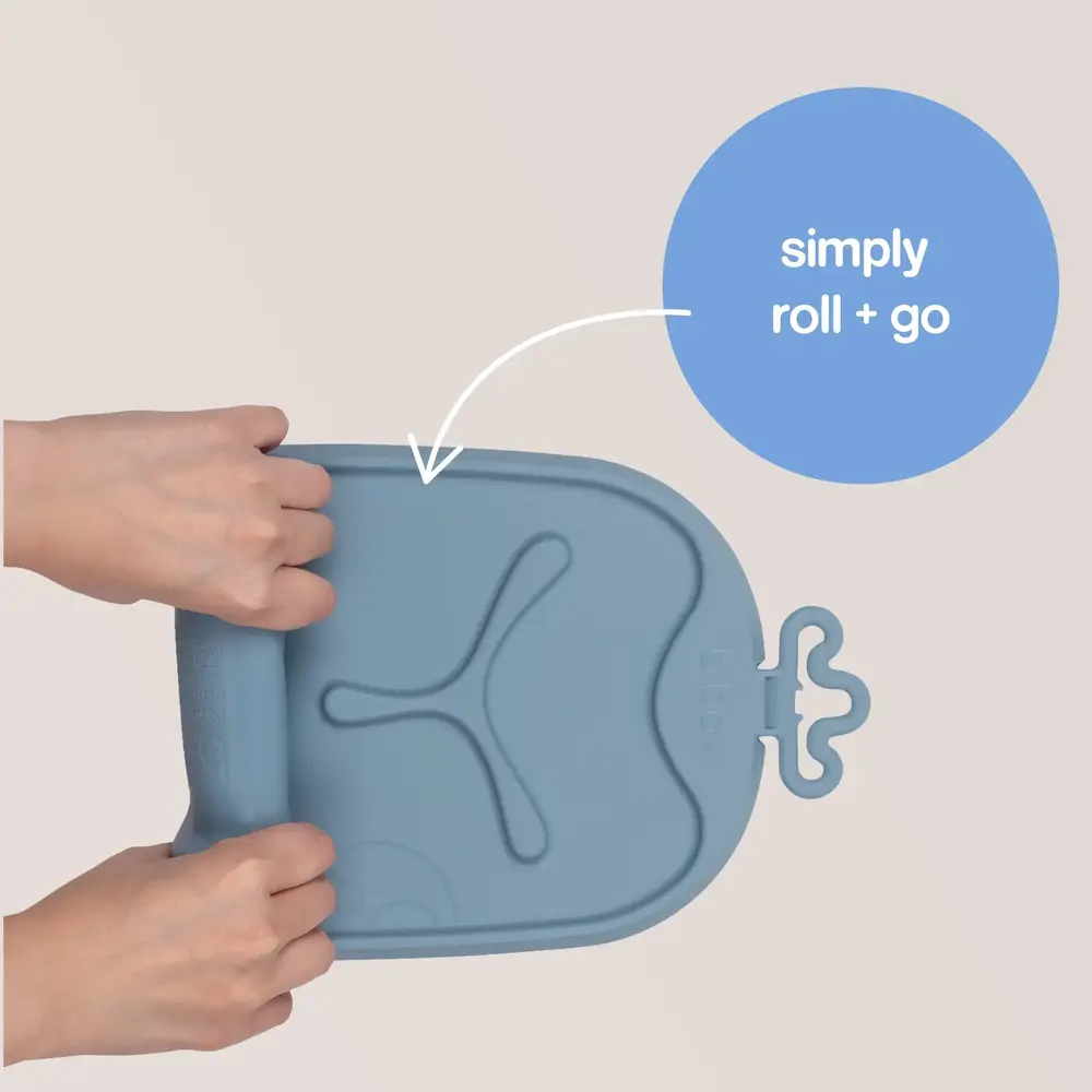 B.box Roll Go Mealtime Mat - Lullaby Blue - 101308 - Image 4