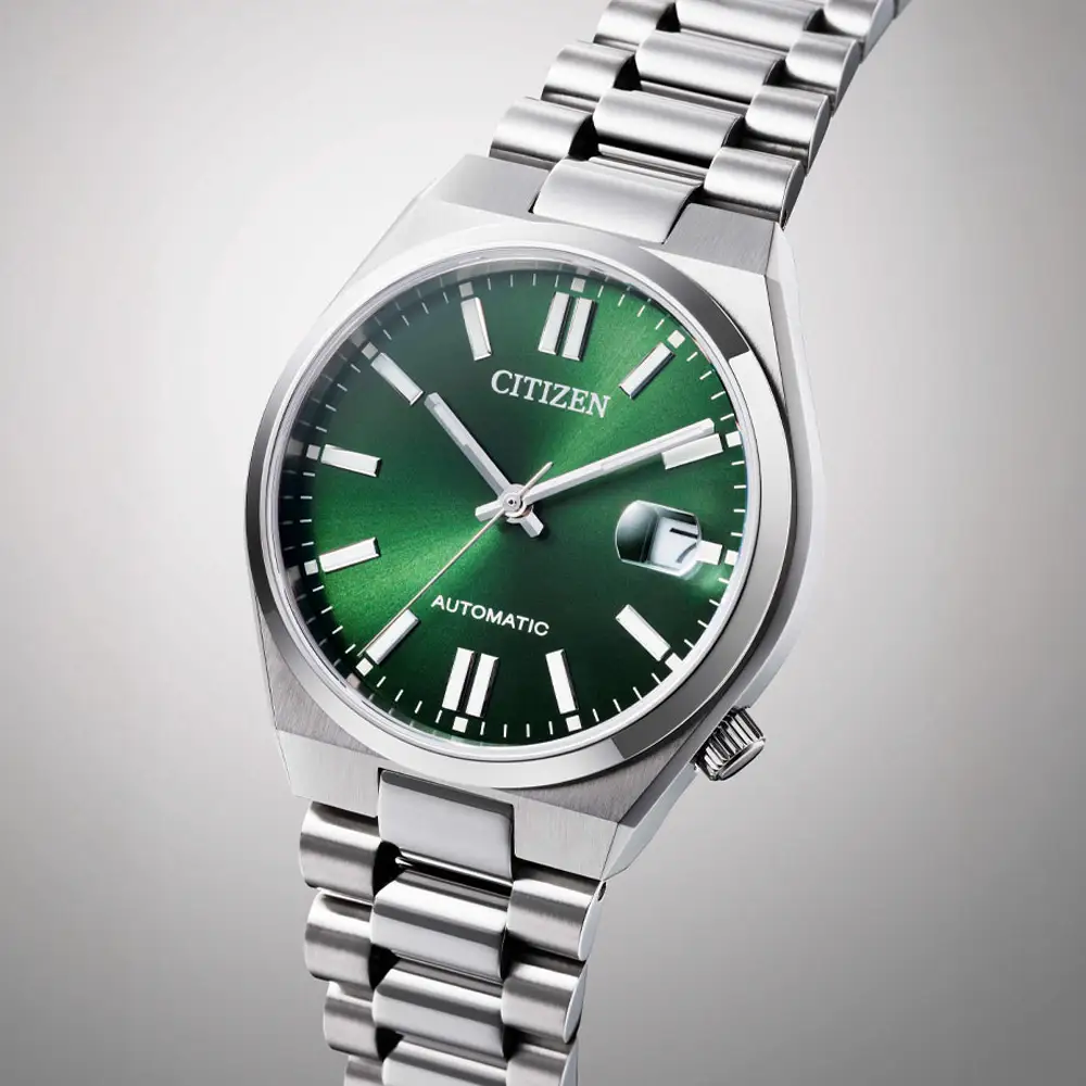Citizen TSUYOSA 37mm Automatic Mens Watch, Green Dial, Stainless Steel Bracelet, Sapphire Glass, 5 ATM, 42-Hour Power Reserve - NJ0200-50X - Image 4