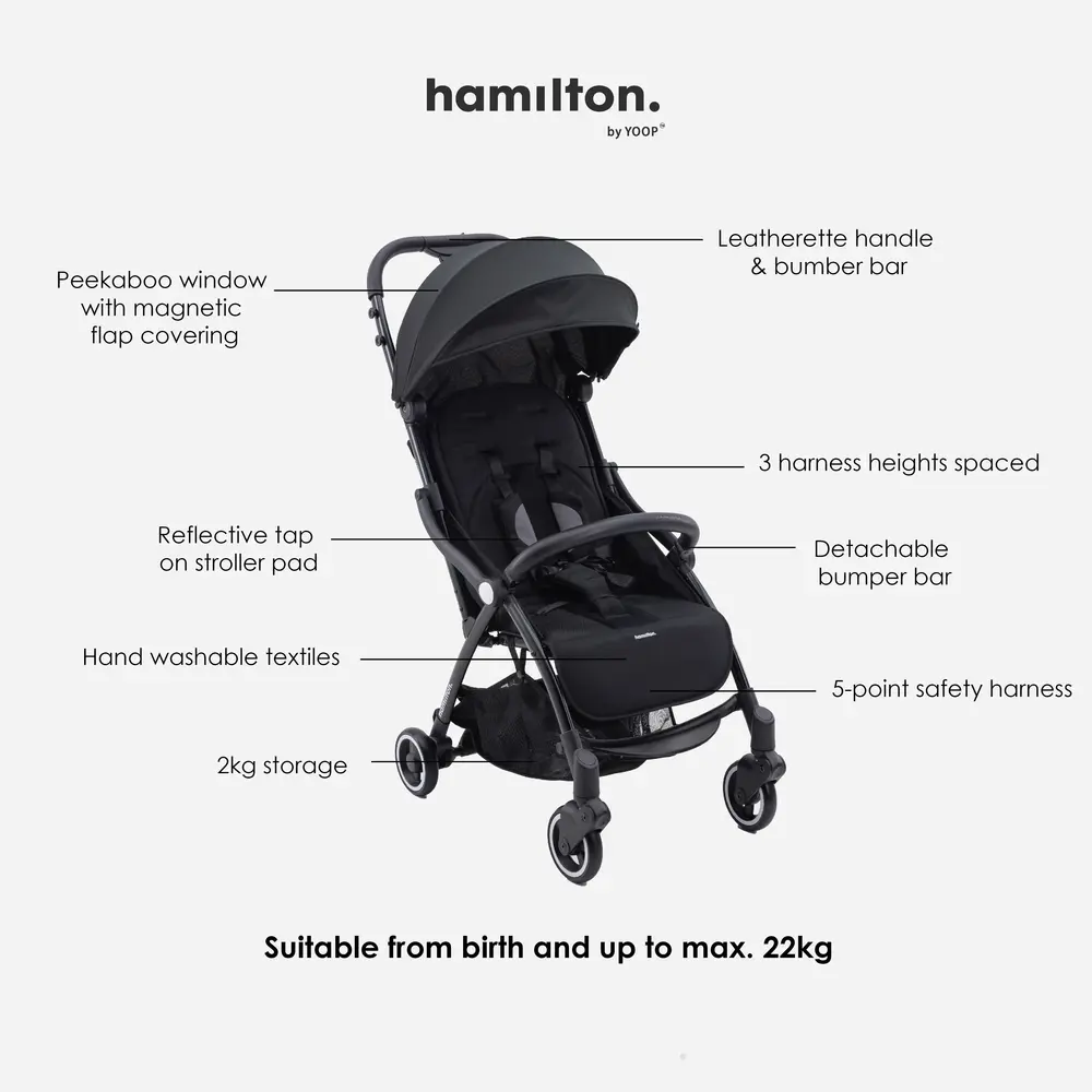 Hamilton By Yoop X1 Plus Everyday Stroller Green - ST-X1L-GRN - Image 6