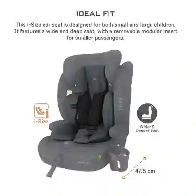Neobreez Bostoni 3-in-1 Toddler Car Seat I-size 9m-12y B Grey - LM288-NBR217BDG - Image 7