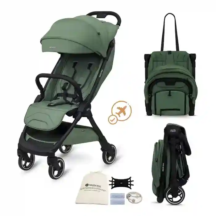 Neobreez Deca Compact Cabin Stroller Travel Stroller Green - S2886-NBR185OG