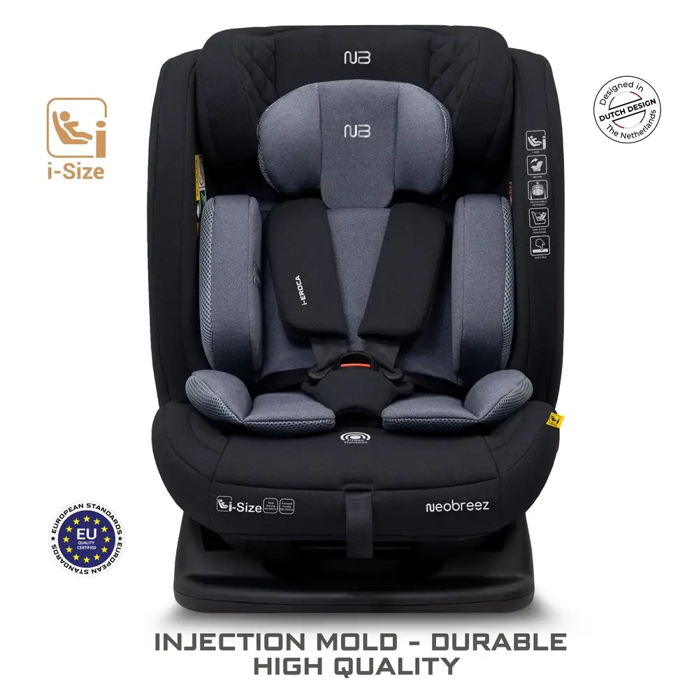 Neobreez Eroca I-size All-in-1 Convertible Car Seat 0-12yrs Black Grey - AY913-NBR033BDG - Image 3
