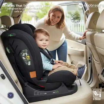 Neobreez Eroca I-size All-in-1 Convertible Car Seat 0-12yrs Black Grey - AY913-NBR033BDG - Image 7