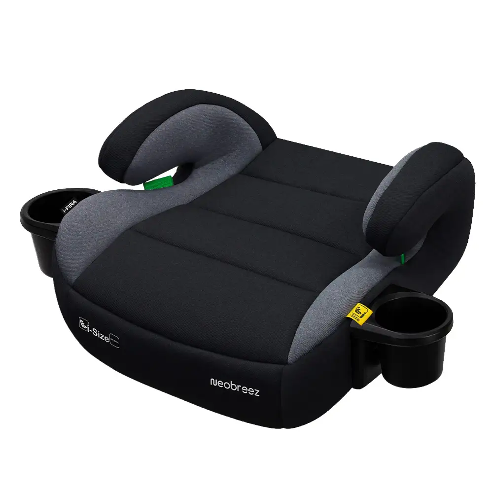 Neobreez Fira I-size Kids Booster Car Seat Group 2 3 With 2 Cup Holders Black-grey - HF02-NBR229BDG