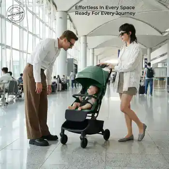Neobreez Neolite Compact Cabin Stroller Travel Stroller Green - 909-NBR182OGB - Image 4