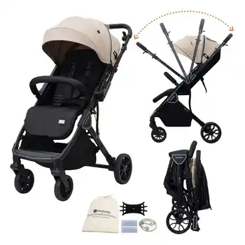 Neobreez Quint Reversible Travel Stroller Beige - K9-NBR270BGB