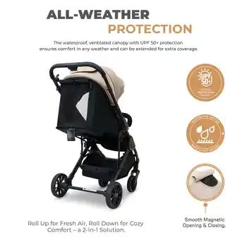 Neobreez Quint Reversible Travel Stroller Beige - K9-NBR270BGB - Image 15