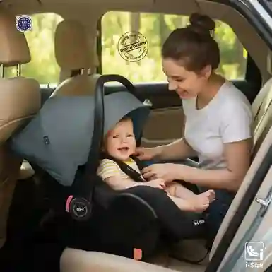 Neobreez Sacro I-size Lightweight Baby Car Seat Carrier Grey Black - CQM07-NBR157GB - Image 11