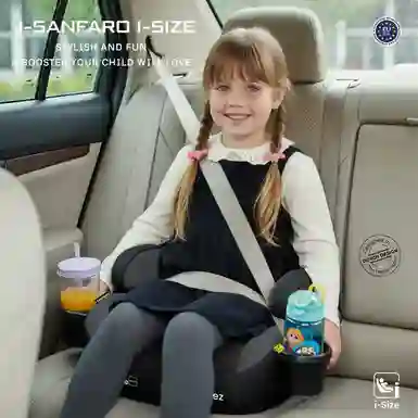 Neobreez Sanfaro I-size Kids Booster Car Seat With Isofix Group 2 3 With 2 Cup - HF02-NBR029BDG - Image 5