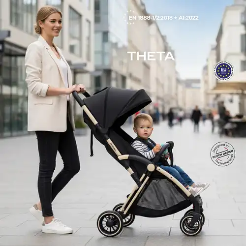Neobreez Theta Auto Fold Compact Lightweight Travel Stroller Black - Q8-NBR129BK - Image 5