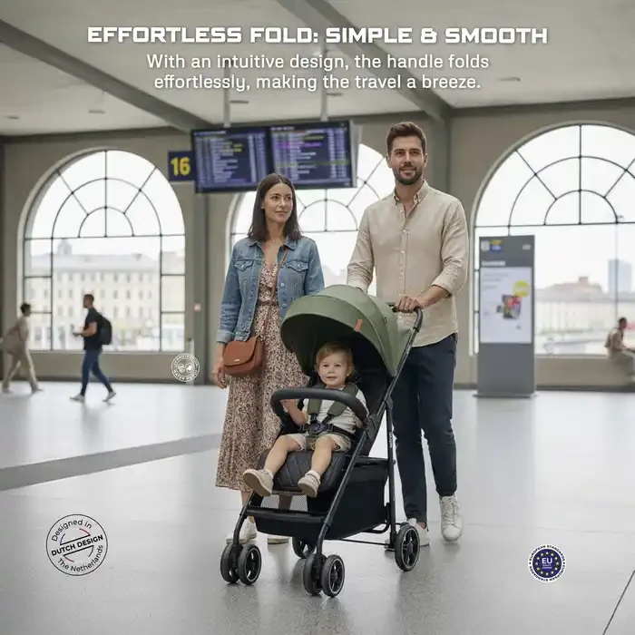 Neobreez Vomx1 Ultra Lightweight Stroller Olive Green - 703-NBR191OGB - Image 6