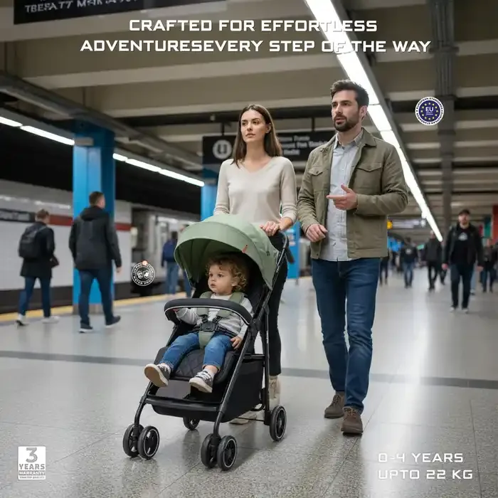 Neobreez Vomx1 Ultra Lightweight Stroller Olive Green - 703-NBR191OGB - Image 9