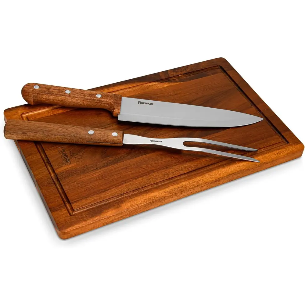 Fissman BBQ Set Stainless Steel 3-Piece Brown - 2777