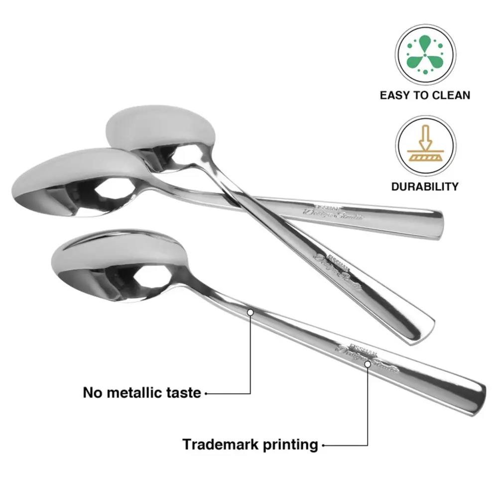 Fissman Dinner Spoon Flor Series Stainless Steel 20 cm Silver - 3052 - Image 2