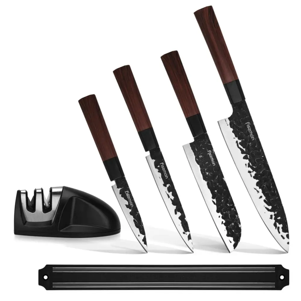 Fissman Knife Set Kendo X30Cr13 Stainless Steel 6-Piece with Magnet Bar - 2703 - Image 2