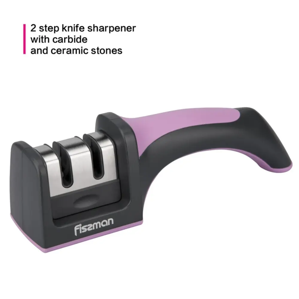 Fissman Knife Sharpener Plastic 19cm Purple, Grey - 2960 - Image 2