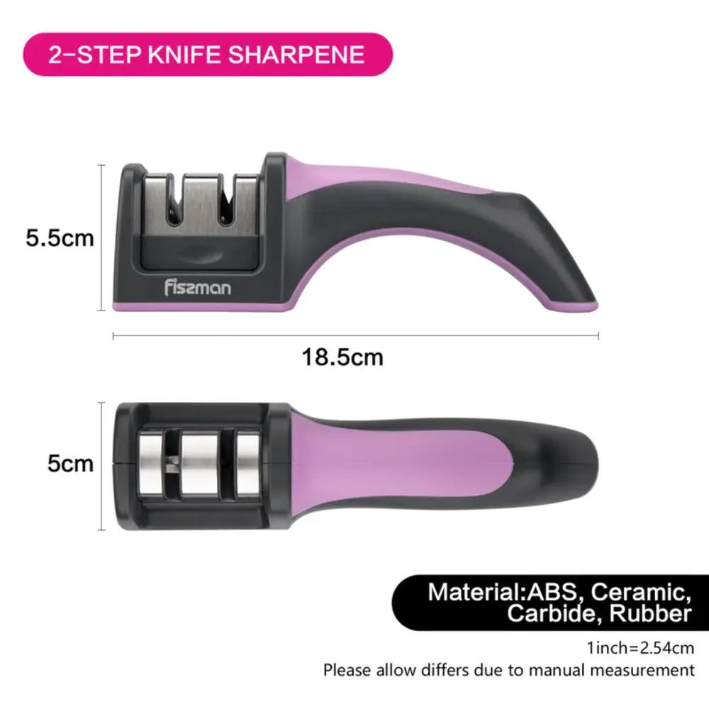 Fissman Knife Sharpener Plastic 19cm Purple, Grey - 2960 - Image 3